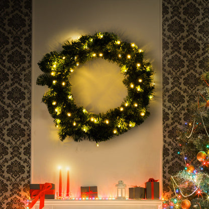Christmas Wreath Decoration, 50 LED Lights