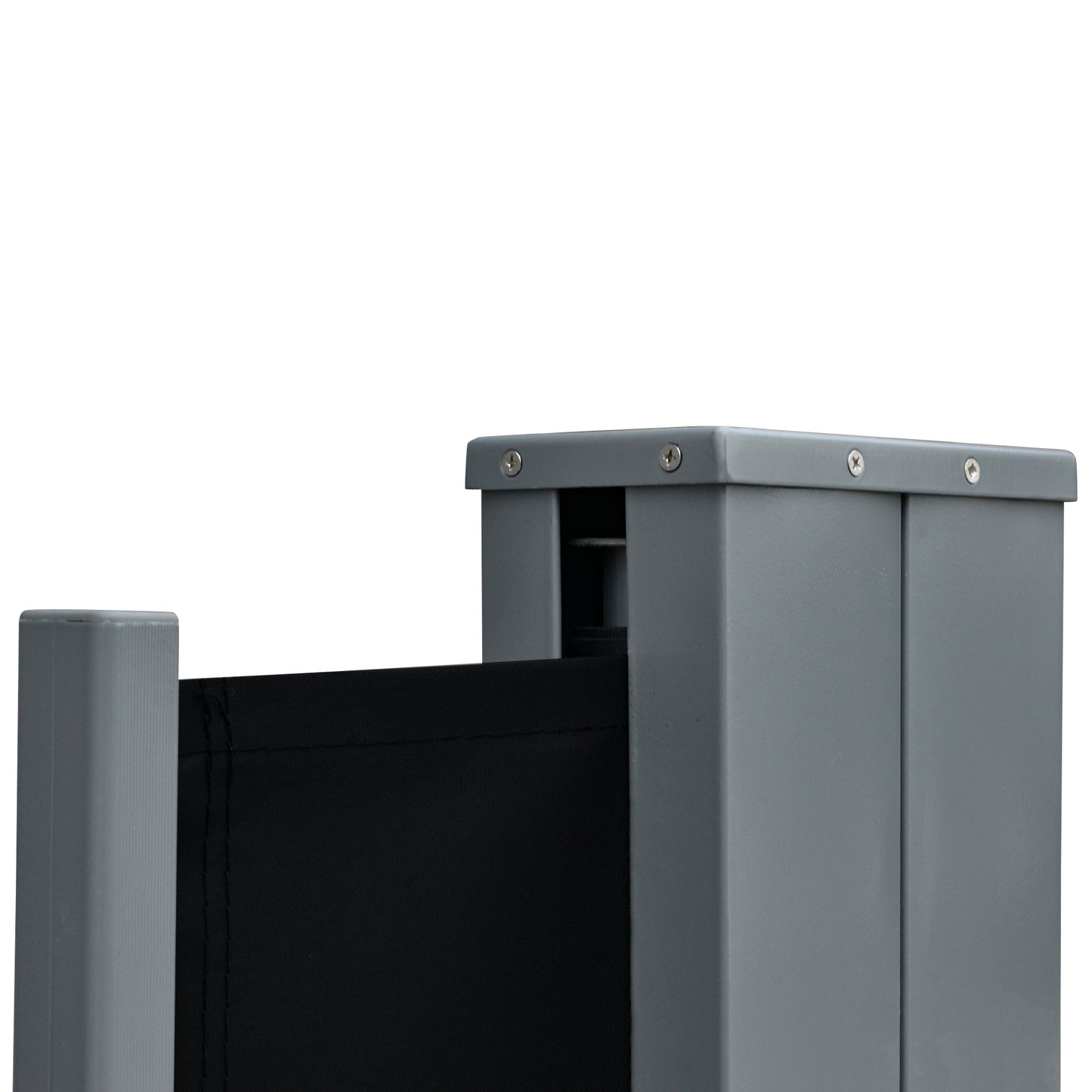 Outsunny 6 x 2m Retractable Sun Side Awning Screen Fence Patio Garden Wall Balcony Screening Panel Outdoor Blind Privacy Divider – Black