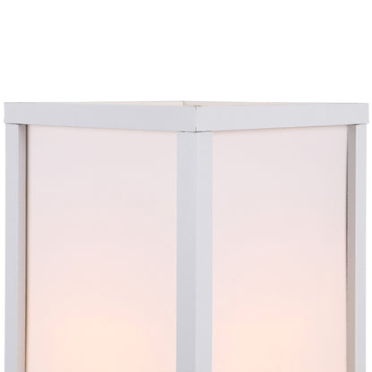 Standing Lamp, Floor Light with 4-Tier Storage Shelf, Reading Standing Lamp White