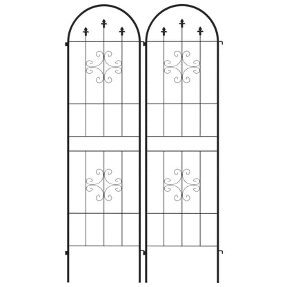 Outsunny Metal Trellis Set of 2, Garden Trellis for Climbing Plants Support Frames, Arrow Design