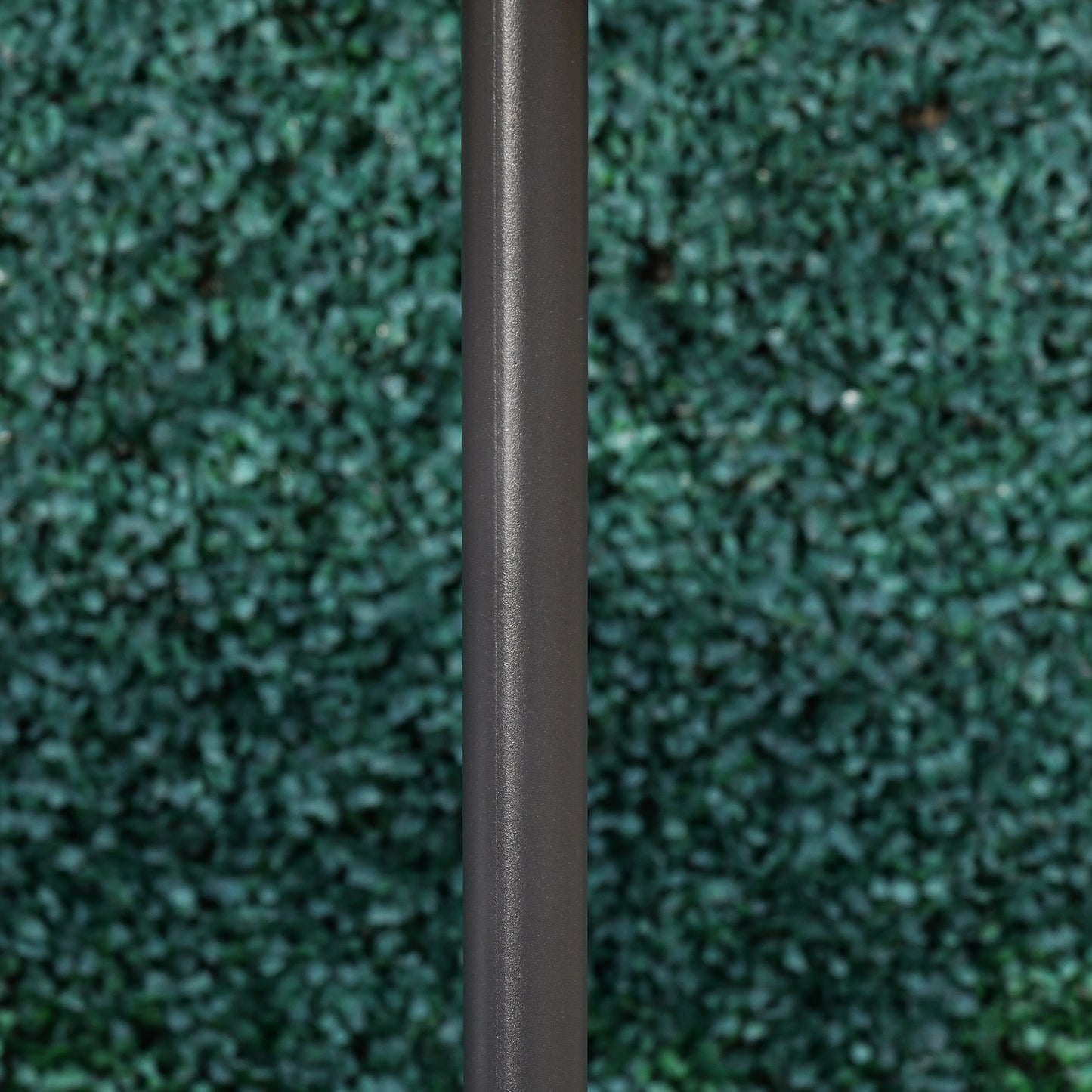 Outsunny Garden 24 LED Light Parasol Outdoor Tilt Sun Umbrella Patio Club Party Event Manual Sun Shade w/ Hand Crank Grey
