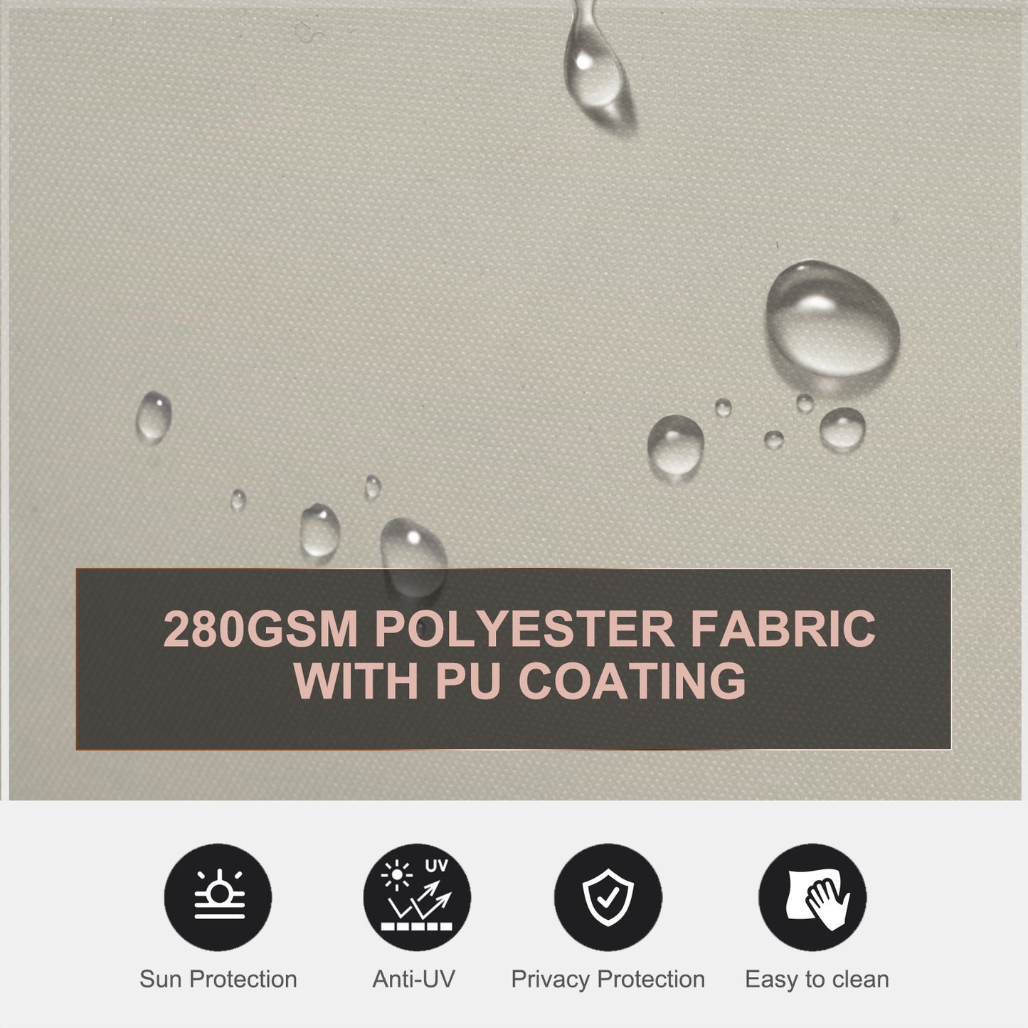 Outsunny Patio Retractable Double Side Awning, Folding Privacy Screen Fence, Privacy Wall Corner Sun Shade Wind Screen Room Divider-Cream White