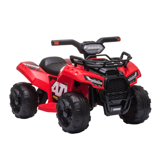 Kids Ride-on Four Wheeler ATV Car with Real Working Headlights, 6V Battery Powered Motorcycle for 18-36 Months, Red