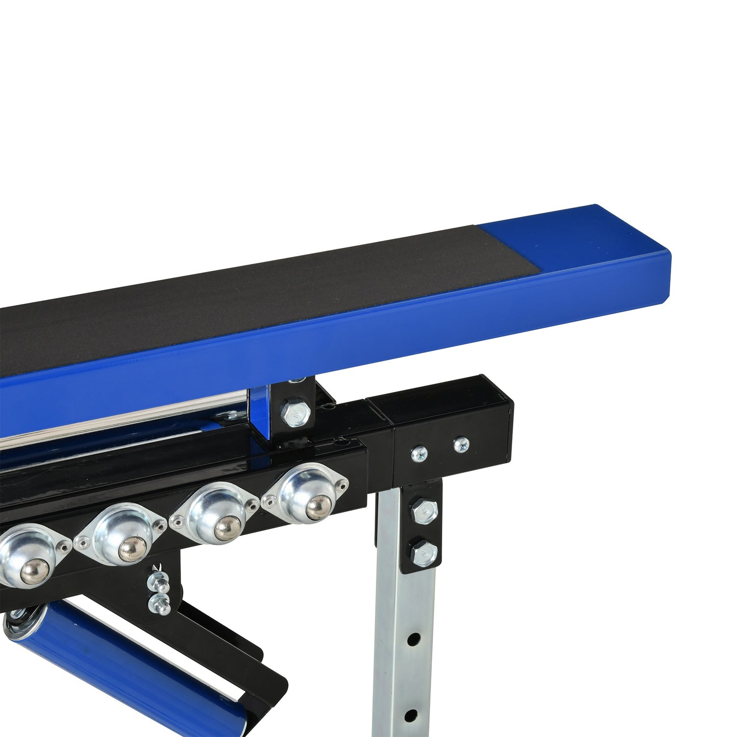 Multi-Function 4 in 1 Workbench Work Table, Ball Support Stand and Roller Trestle, Height Adjustable, Steel Frame