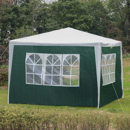 Outsunny 3 Meters Canopy Gazebo Marquee Replacement Exchangeable Side Panel Wall Panels Walls (Green)