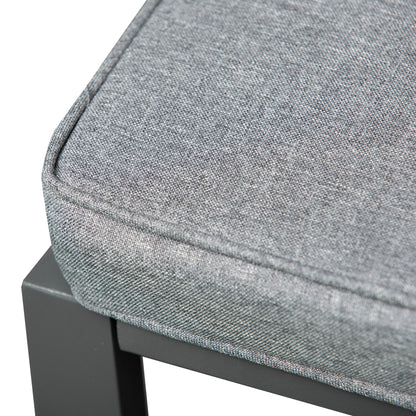 Outsunny 9 Piece Patio Dining Sets 4 Chairs 4 Ottoman Cushioned Seating and Back