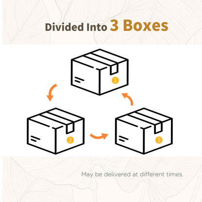 Outdoor Garden 7-Piece Rattan Patio Furniture Set with Sofa, Footstools, Coffee Table, Side Shelves, Cushions, Pillows, Mixed Grey