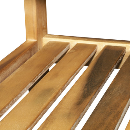 Outsunny 45 x 90cm Natural Acacia Wood Two-Tier Garden Table