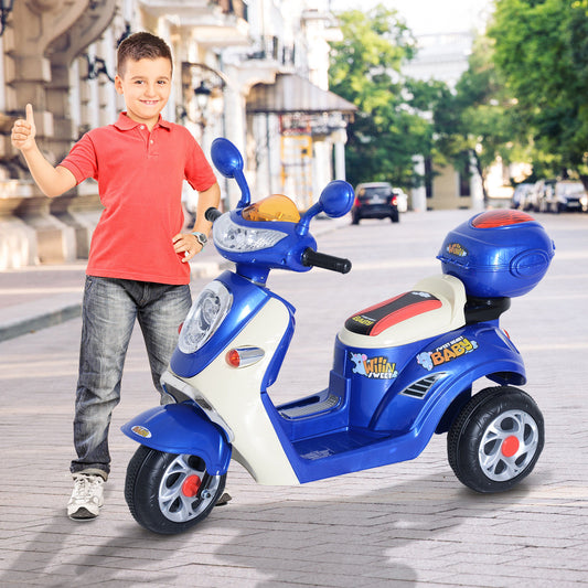 Children's Electric Ride on Toy Tricycle Car-Blue