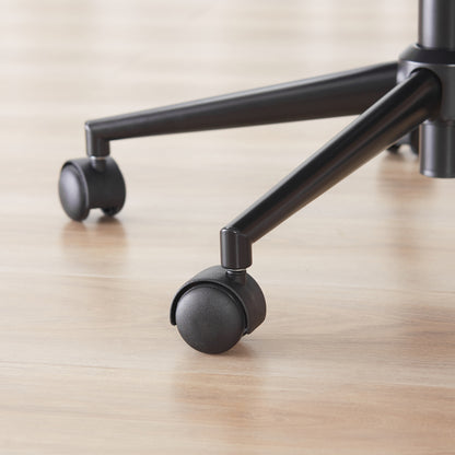 Linen Office Swivel Chair Mid Back Computer Desk Chair with Adjustable Seat, Arm - Grey