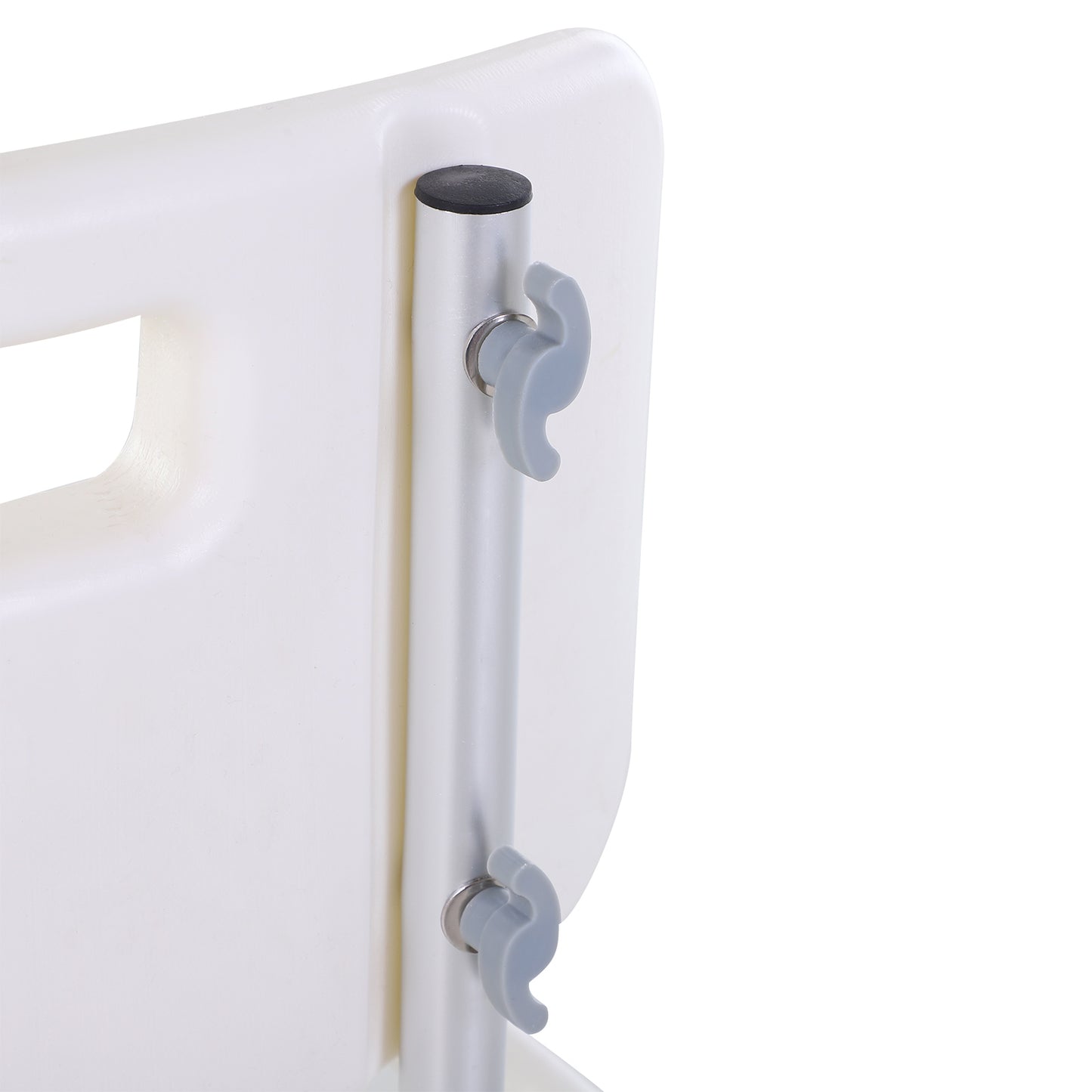 8-Level Height Adjustable Bath Stool Spa Shower Chair Aluminium With Non-Slip Feet And Handle