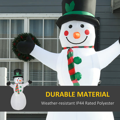 1.8m Inflatable Snowman Decoration, Polyester-White