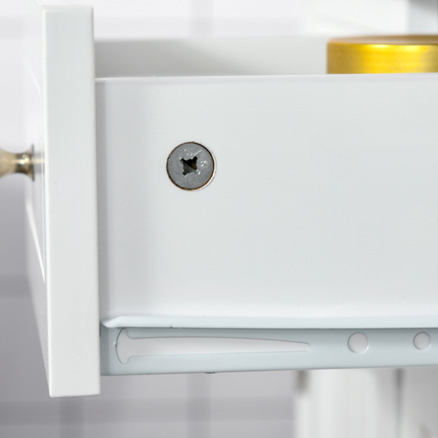 Kleankin Bathroom Storage Cabinet Free-Standing Bathroom Cabinet Unit w/ 2 Drawers Cupboard Adjustable Shelf Handles Traditional Style 75x60cm White