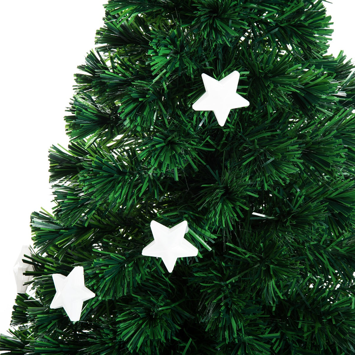 4ft 120cm Fibre Optic Artificial Christmas Tree With Stars
