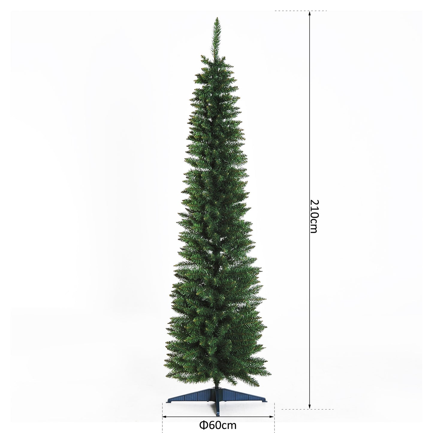 2.1m Artificial Christmas Tree Pine Tree With Plastic Stand-Green