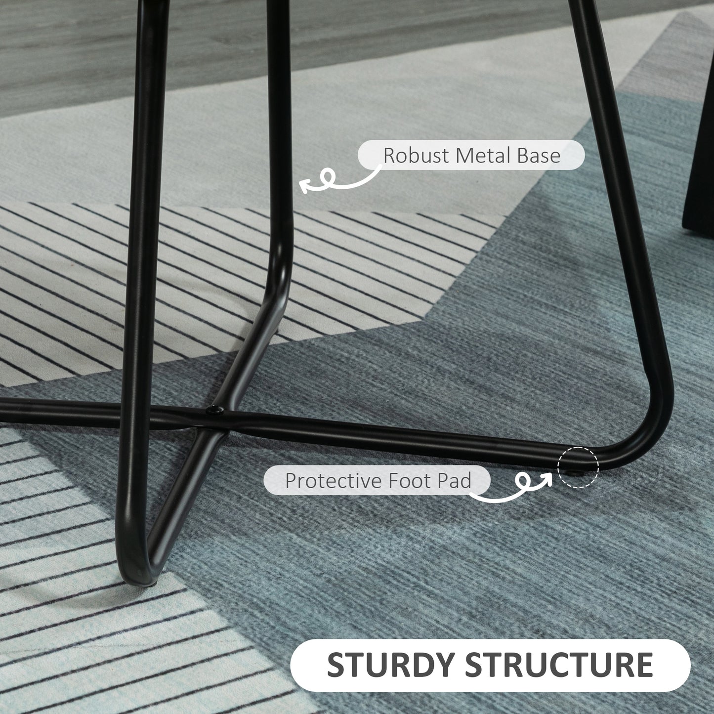 Modern Accent Chair, Velvet-Feel Fabric Upholstered Armchair with Metal Base for Living Room, Set of 2, Yellow