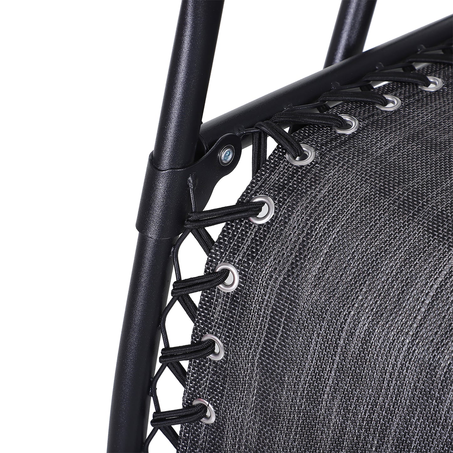 Outsunny 3 Piece Folding Zero Gravity Chairs Sun Lounger Table Set w/ Cup Holders Reclining Garden Yard Pool, Light Grey