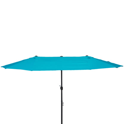 Outsunny 4.6m Double-Sided Patio Parasol Sun Umbrella-Blue