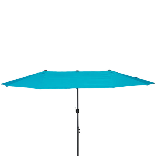 Outsunny 4.6m Double-Sided Patio Parasol Sun Umbrella-Blue
