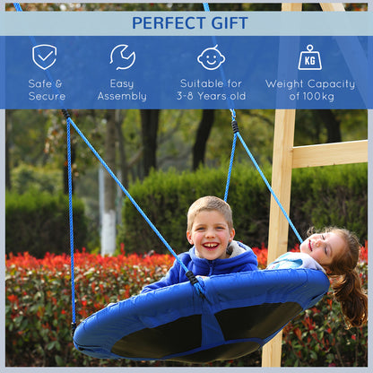 Kids Round Tree Swing 100cm-Blue