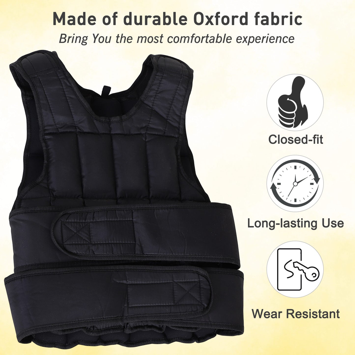 Metal Sand Weight Adjustable Unisex Trainer Vest Black/Red 10KG