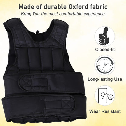 Metal Sand Weight Adjustable Unisex Trainer Vest Black/Red 10KG