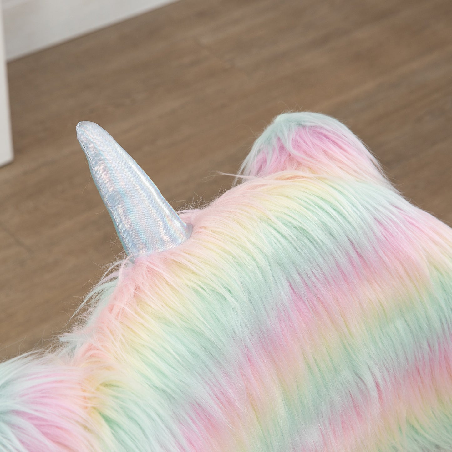 Vinsetto Unicorn Home Office Chair, Height Adjustable Fluffy Desk Chair, Colourful