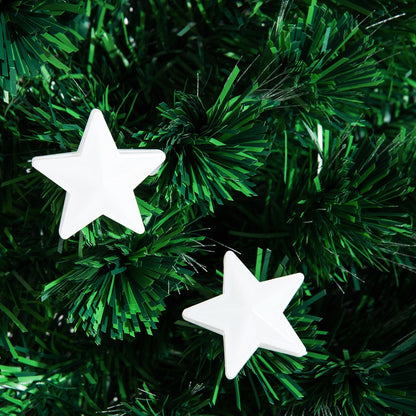 5ft 150cm Green Fibre Optic Artificial Christmas Tree With Stars