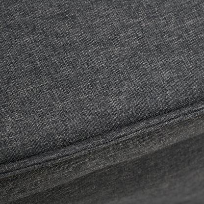 Fabric Sleeper Chair, Folding Chair Bed with Adjustable Backrest, Pillow, Side Pockets for Living Room, Charcoal Grey