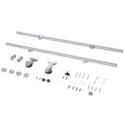 35-45mm Track Stainless Steel Sliding Door Kit Silver
