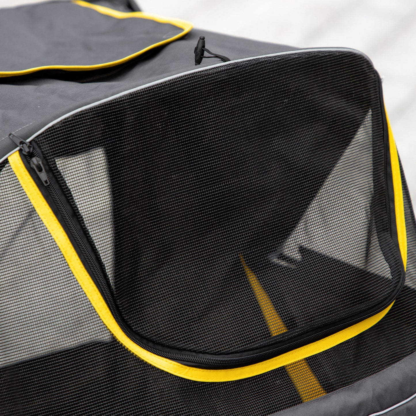 PawHut One-Click Foldable Pet Travel Stroller with Rain Cover, Cat Dog Pushchair with Front Wheels, Shock Absorber, Storage Bags, Mesh