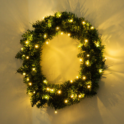 Christmas Wreath Decoration, 50 LED Lights