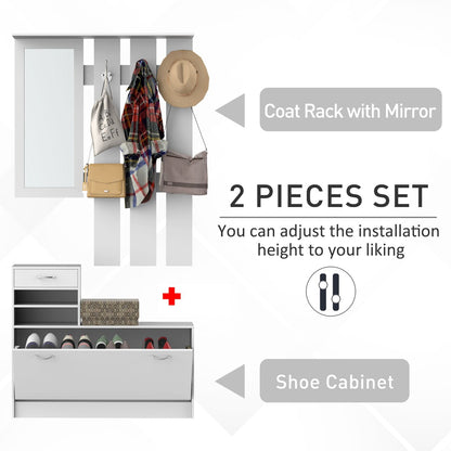 Entryway Furniture Set-White