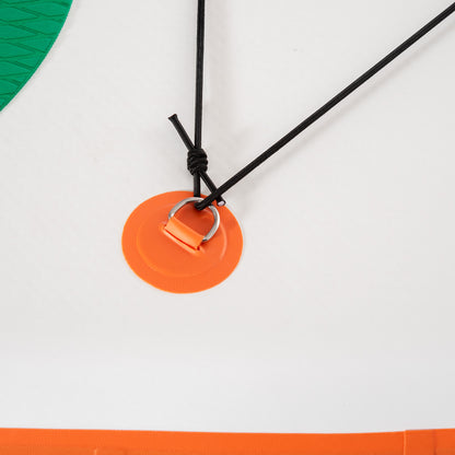 Outsunny 10'6" x 30" x 6" Inflatable Non-Slip Paddle Stand Up Board w/ Adjustable Aluminium Paddle, ISUP Accessories, 320L x 76W x 15H cm - White