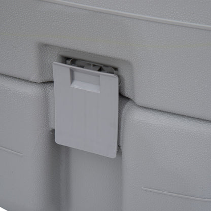 Outsunny Portable Travel Mobile Toilet Outdoor Camping Handle WC Grey