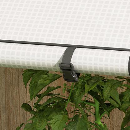 Mini Greenhouse W/ 4 Wire Shelves Portable Garden Grow House Tomato Greenhouse For Plants With Roll Up Door And Vents, 100 x 80 x 150cm, White