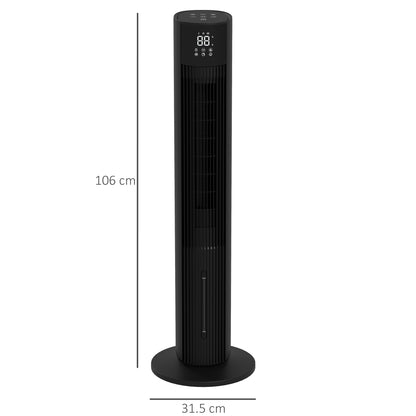 Tower Oscillating Fan, Electric Cooling Fan with Ice Pack, Remote, 3.5L Water Tank, 12H Timer, Sleep Mode
