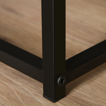 Bedside Cabinet with 2 Drawer Storage Unit, Unique Shape Bedroom Table Nightstand with Metal Base