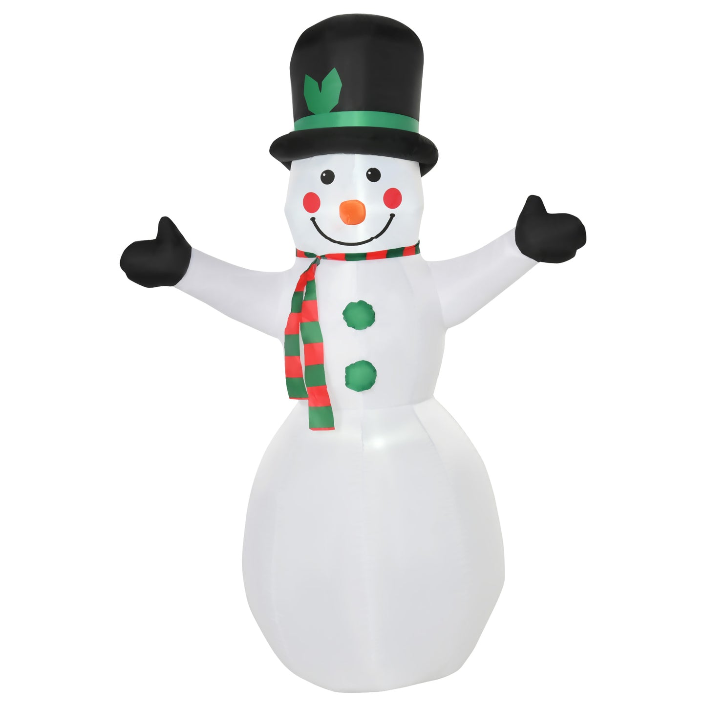1.8m Inflatable Snowman Decoration, Polyester-White