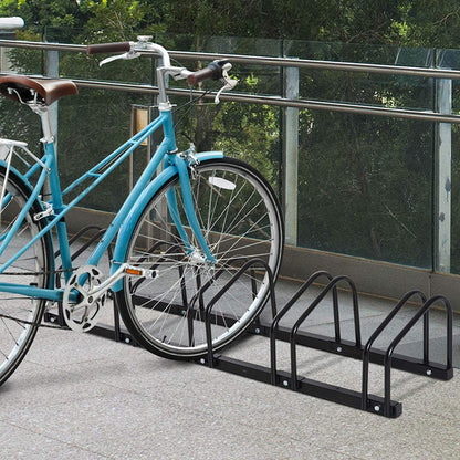 Bike Parking Rack, 130Lx33Wx27H cm, Steel-Black