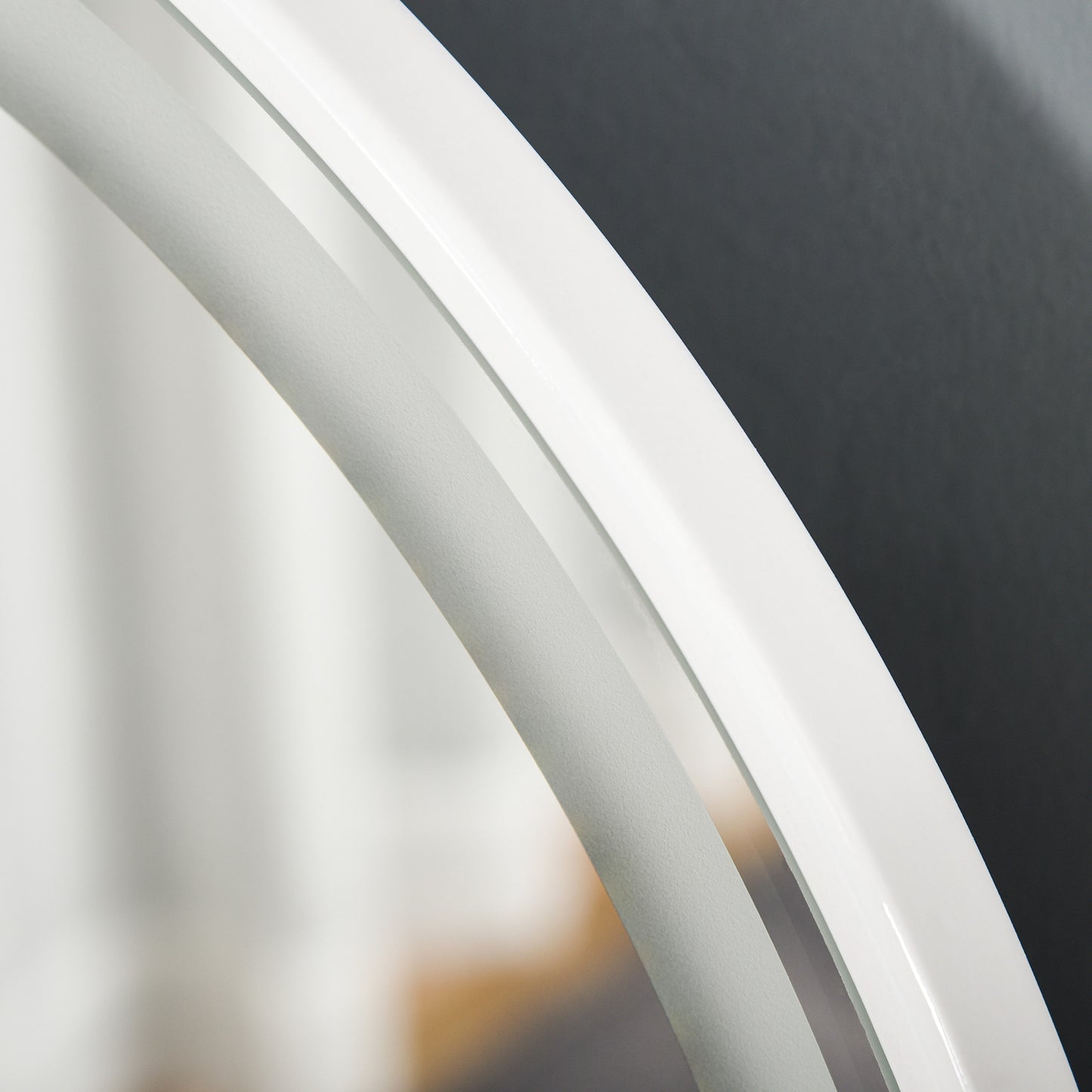 Dressing Table Set with Mirror, Built-in 3 Color LED Light, Vanity Makeup Table with 4 Drawers and Cushioned Stool for Bedroom, White