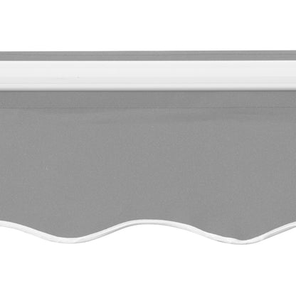 Outsunny Window Awning Canopy Garden Outdoor Shelter Patio Sun Shade UV Blocker Light Weight Aluminium Frame w/ Hand Crank 3 x 2m Light Grey