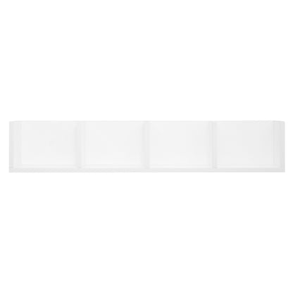 Wall Mount 84 CD / 56 DVD/Blu-ray/ Media Storage Rack 4 Cubes Wooden Shelf Organizer Unit Bookcase Display (White)