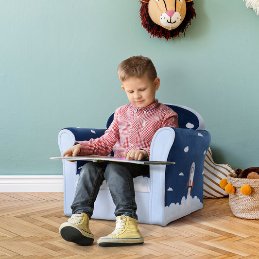 Children's Chair Armchair Single Sofa,  50 x 39 x 44cm, for 18M+, Blue