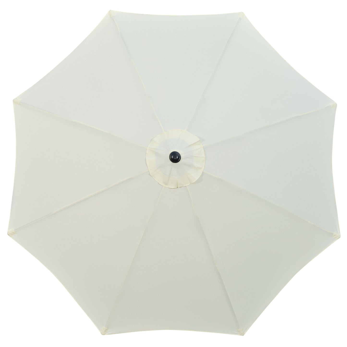 Outsunny Garden Parasol Umbrella, Outdoor Market Table Umbrella Sun Shade Canopy with 8 Ribs, Cream