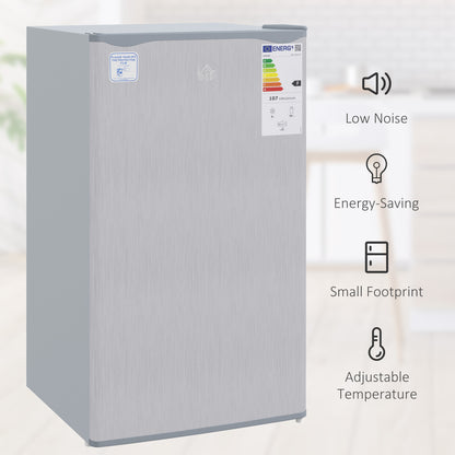 91 Litre Freestanding Under Counter Fridge Freezer With Chiller Box, Reversible Door, Adjustable Thermostat, 47.5cm W - Grey