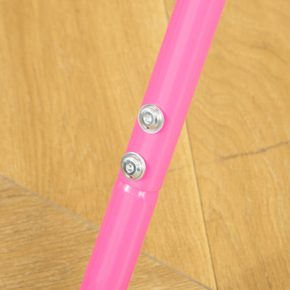 Gymnastics Bar for Kids, Folding Horizontal Bars with Adjustable Height, Training Bar with Triangle Base, Pink