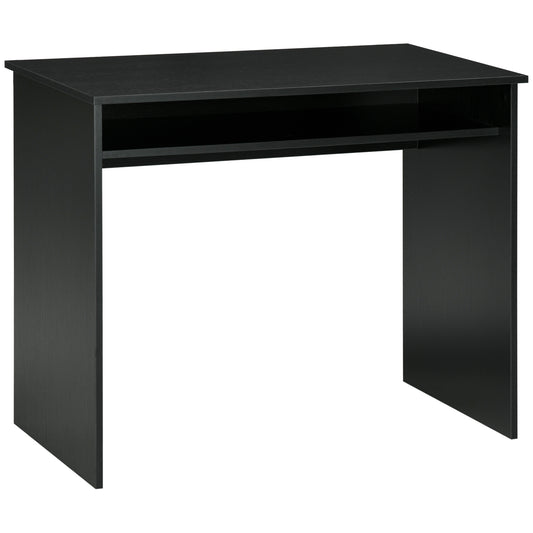 Computer Writing Desk with Storage Compartment Workstation Learning Centre for Home Office 90W x 50D(cm) - Black