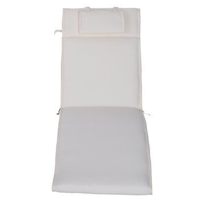 Outsunny Garden Sun Lounger Chair Cushion Reclining Relaxer Indoor Outdoor