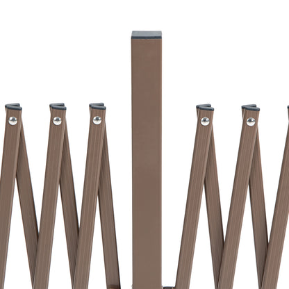 Outsunny Expanding Trellis Fence Freestanding Movable Fence Foldable Garden Screen Panel Aluminium, 405cm x 103.5cm, Dark Brown